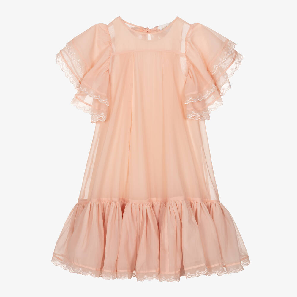 Petite Amalie - Teen Girls Pink Organza Dress | Childrensalon