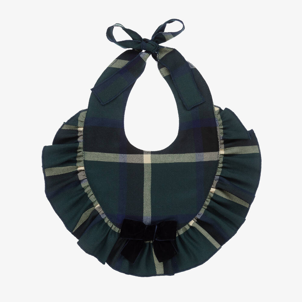 Phi Clothing - Baby Girls Green Tartan Bib | Childrensalon