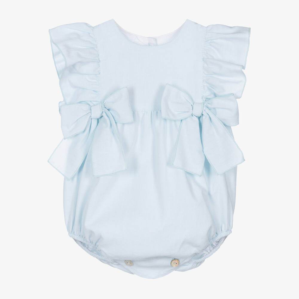 Phi Clothing - Baby Girls Pale Blue Cotton Shortie | Childrensalon