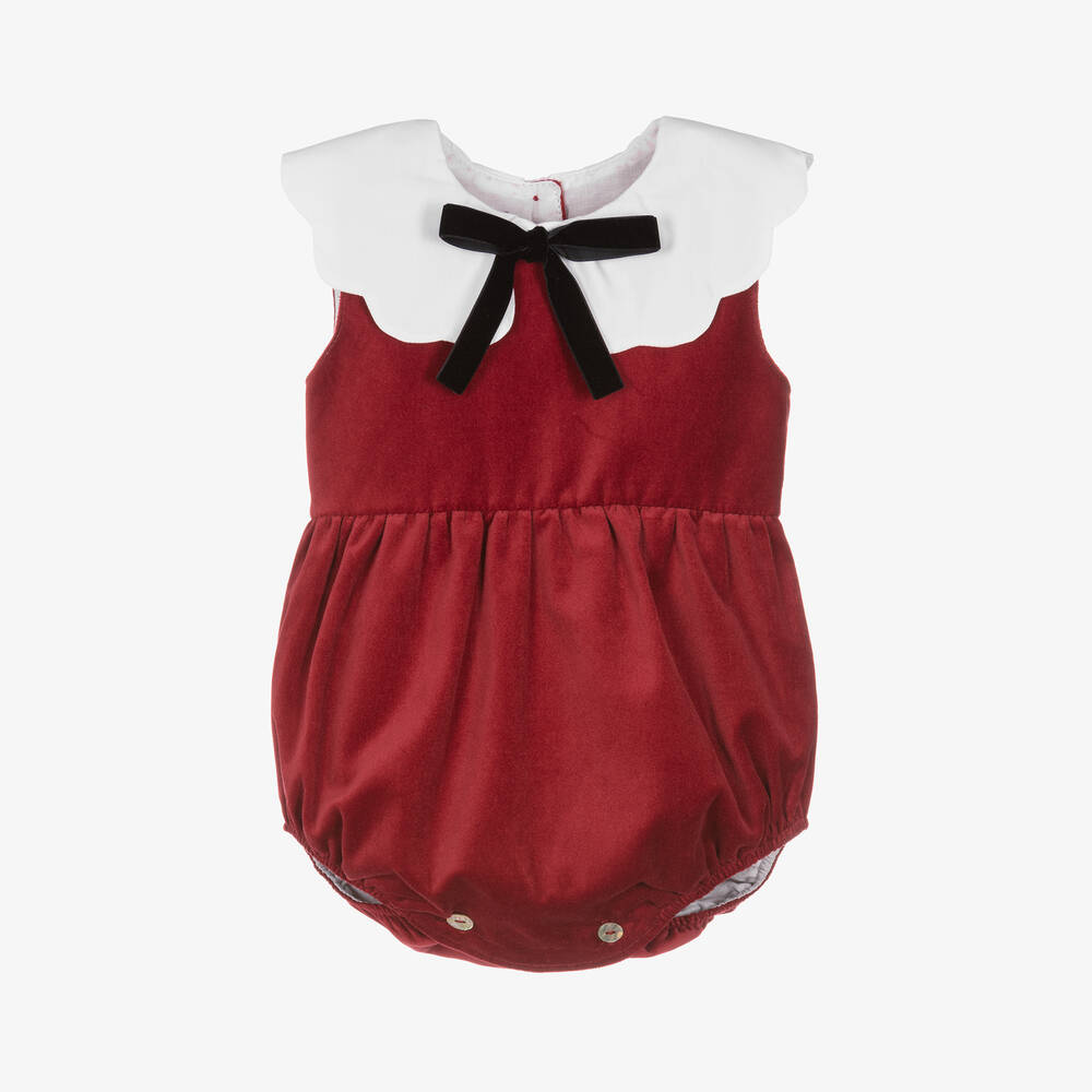 Phi Clothing - Baby Girls Red Velvet Shortie | Childrensalon