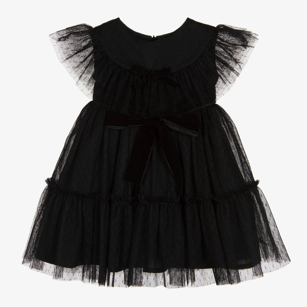 Phi Clothing - Girls Black Tulle Dress | Childrensalon