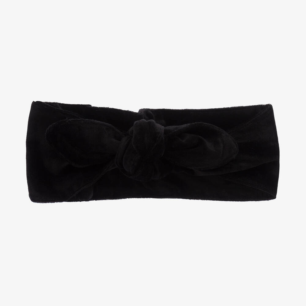 Phi Clothing - Girls Black Velvet Headband | Childrensalon