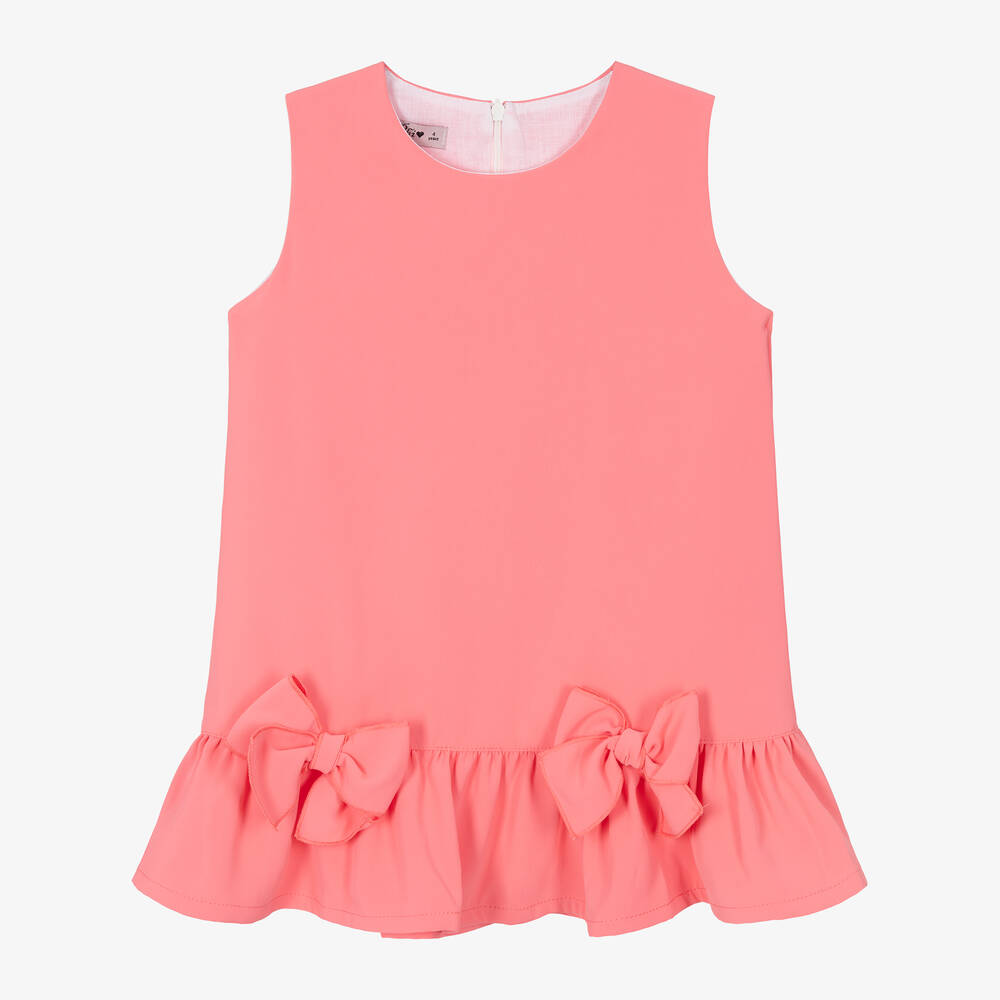 Phi Clothing - Кораллово-розовое платье без рукавов для девочек | Childrensalon