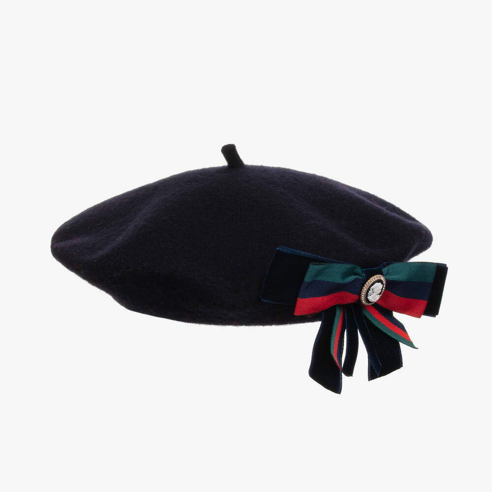 Piccola Speranza - قبعة بيريه صوف لون كحلي للبنات | Childrensalon