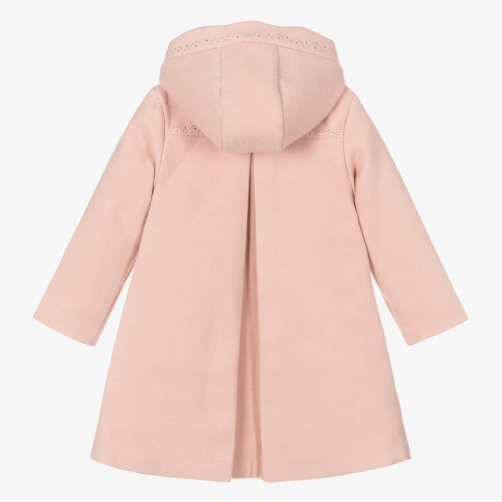 Piccola Speranza - Girls Pale Pink Bow Coat | Childrensalon