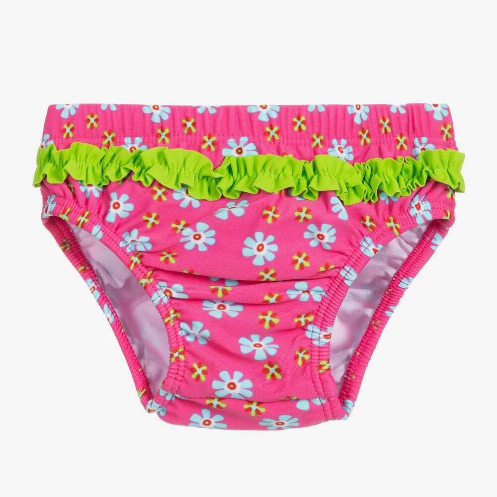 Playshoes - Baby Girls Pink Floral Swim Pants (UPF50+) | Childrensalon