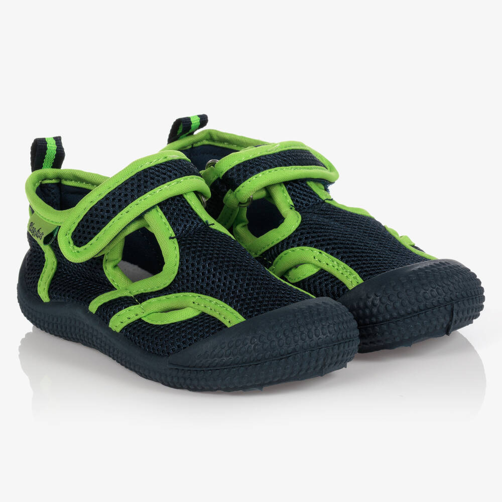 Playshoes - Blue & Green Mesh Aqua Shoes | Childrensalon