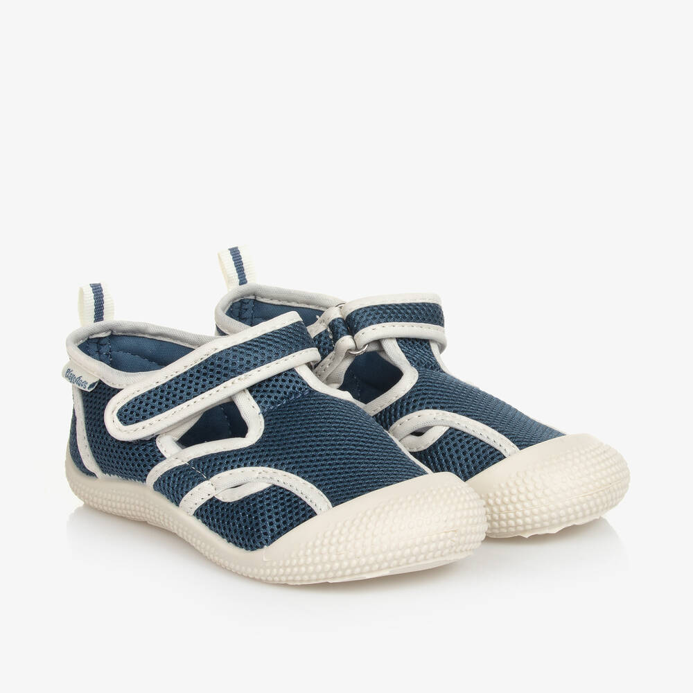 Playshoes - Blue Mesh Aqua Shoes | Childrensalon