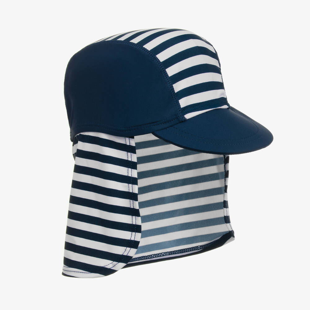 Playshoes - Blue Striped Swim Hat (UPF 50+) | Childrensalon