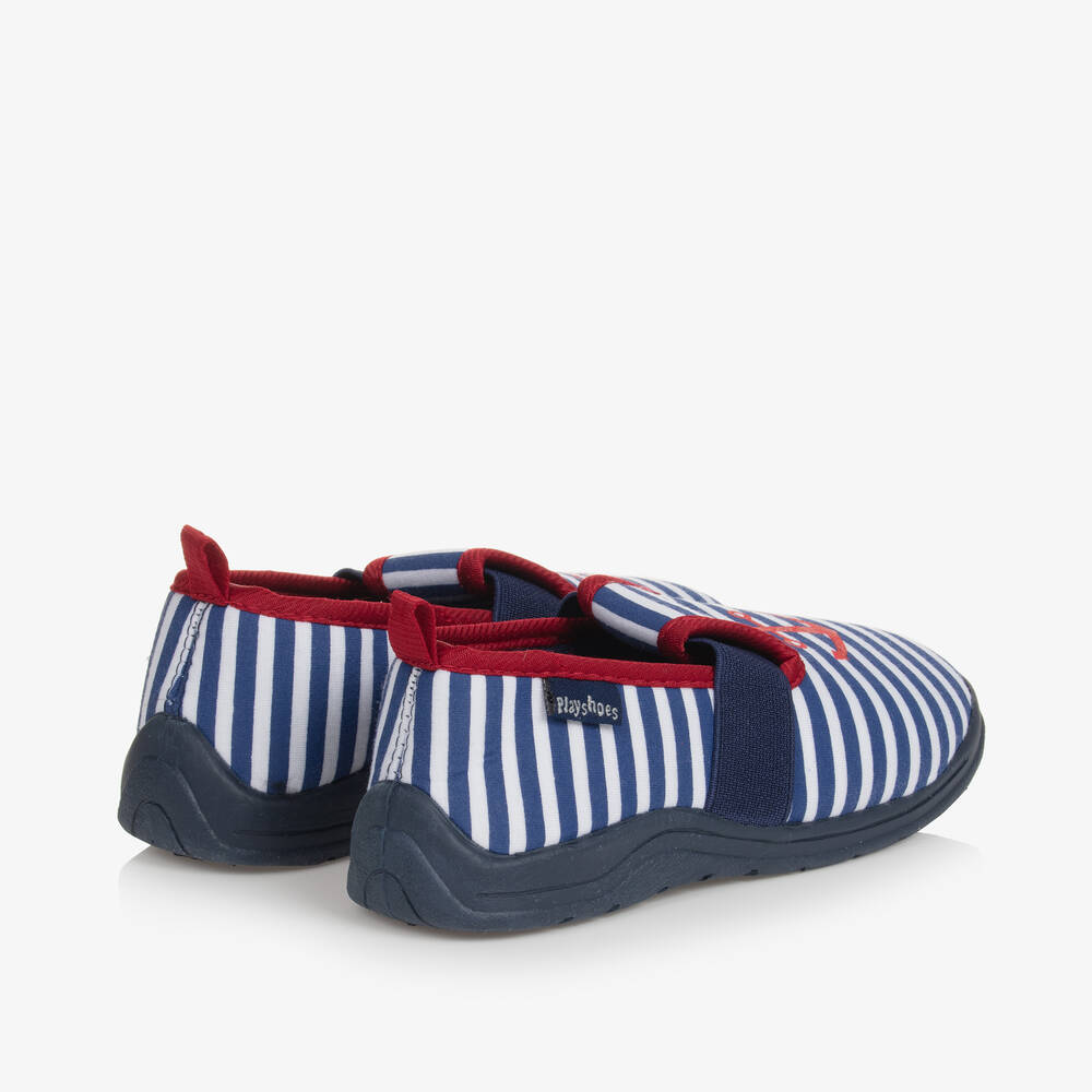 Blue striped Playshoes slippers and water shoes for children - NHP  International