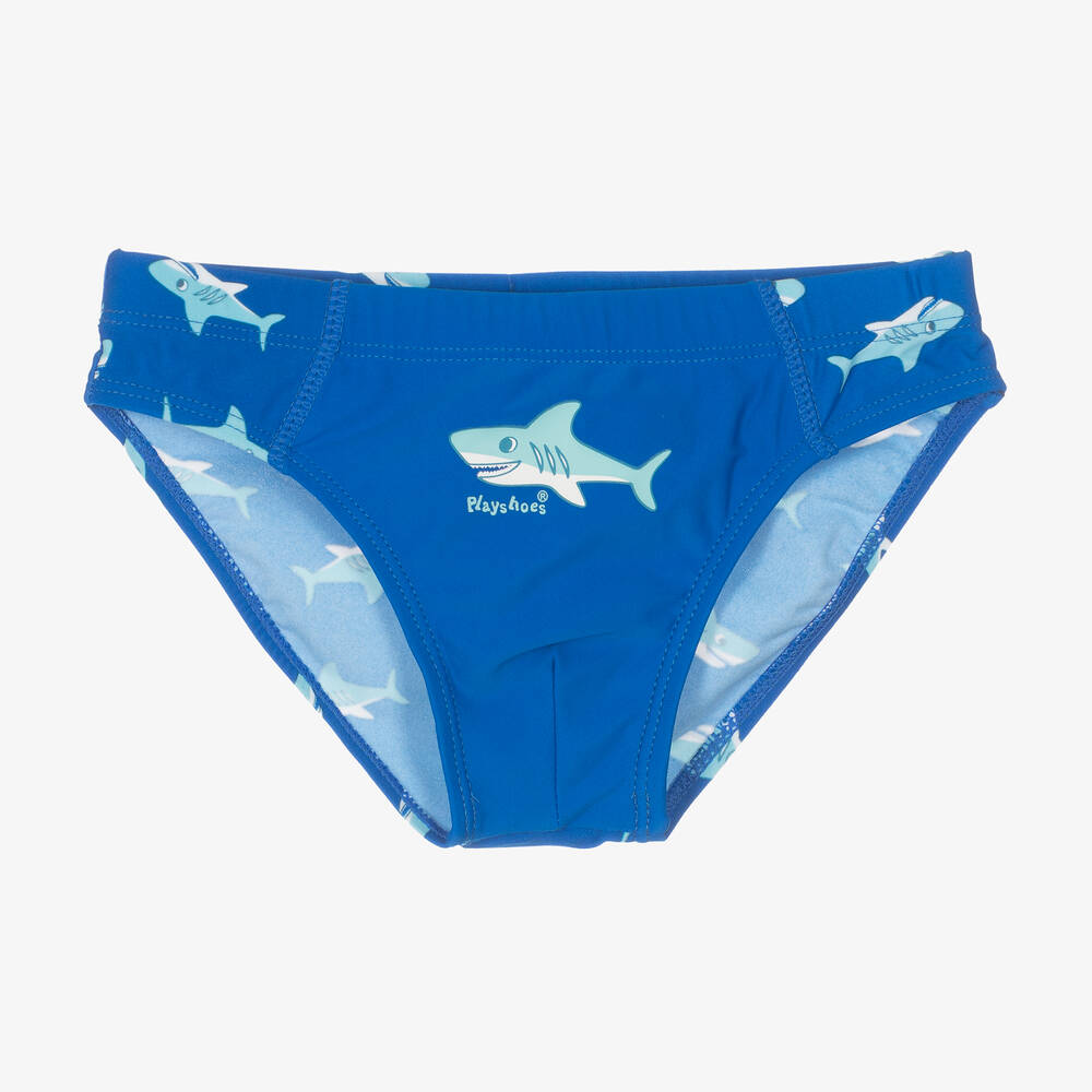 Playshoes - Boys Blue Shark Swim Trunks (UPF50+) | Childrensalon