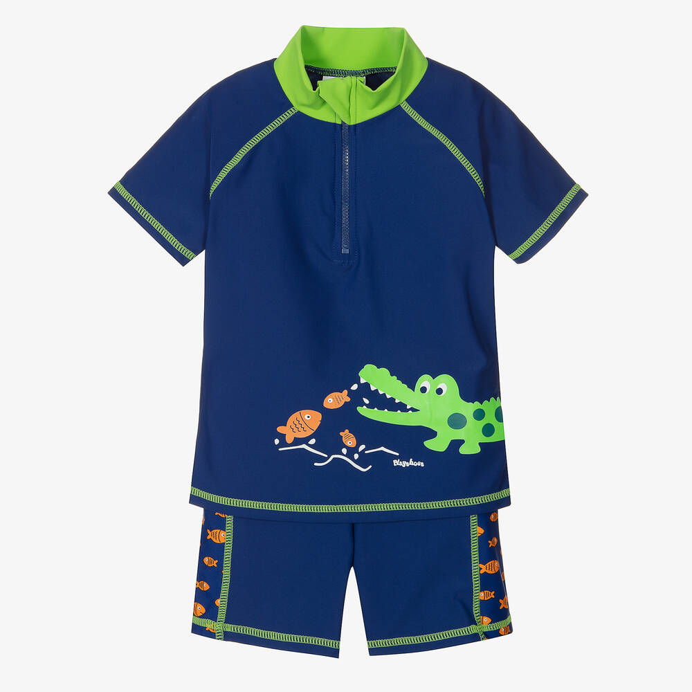 Playshoes - Boys Blue Swim Shorts Set (UPF50+) | Childrensalon