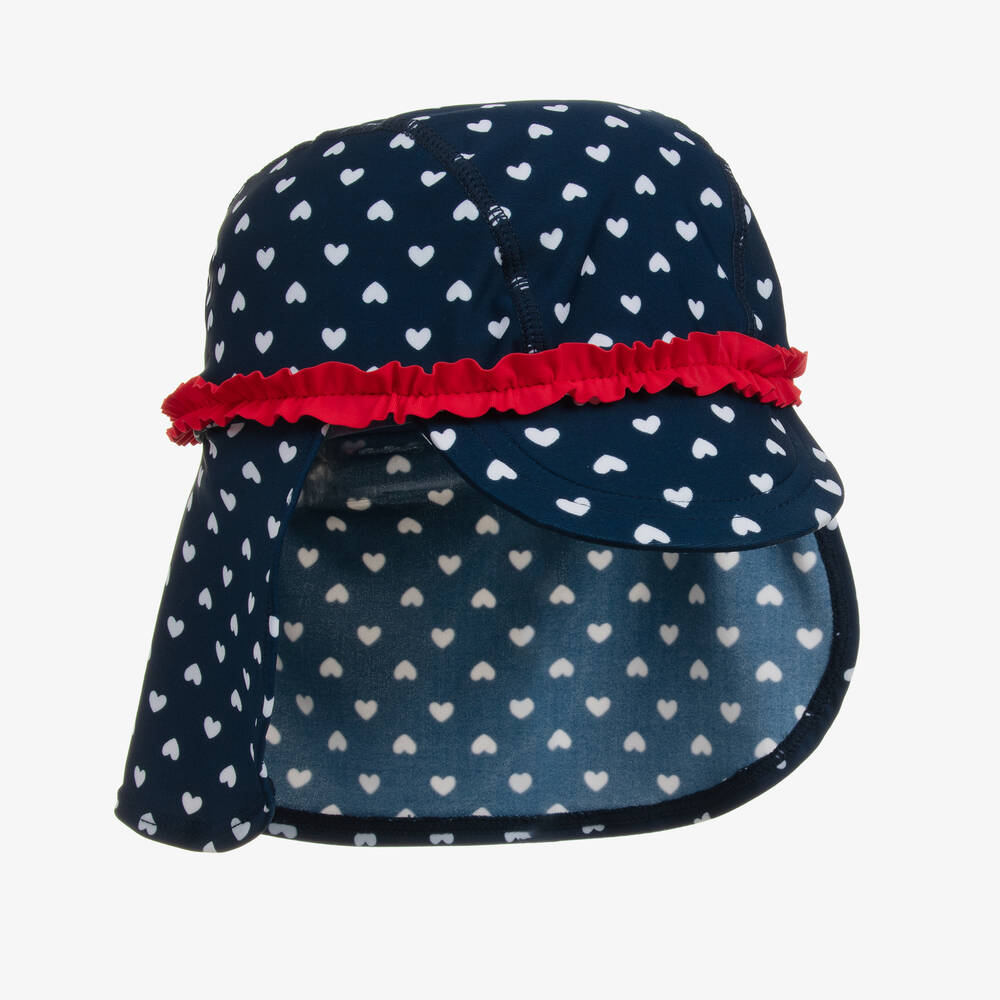 Playshoes - Girls Blue Sun Protective Swim Hat (UPF50+) | Childrensalon