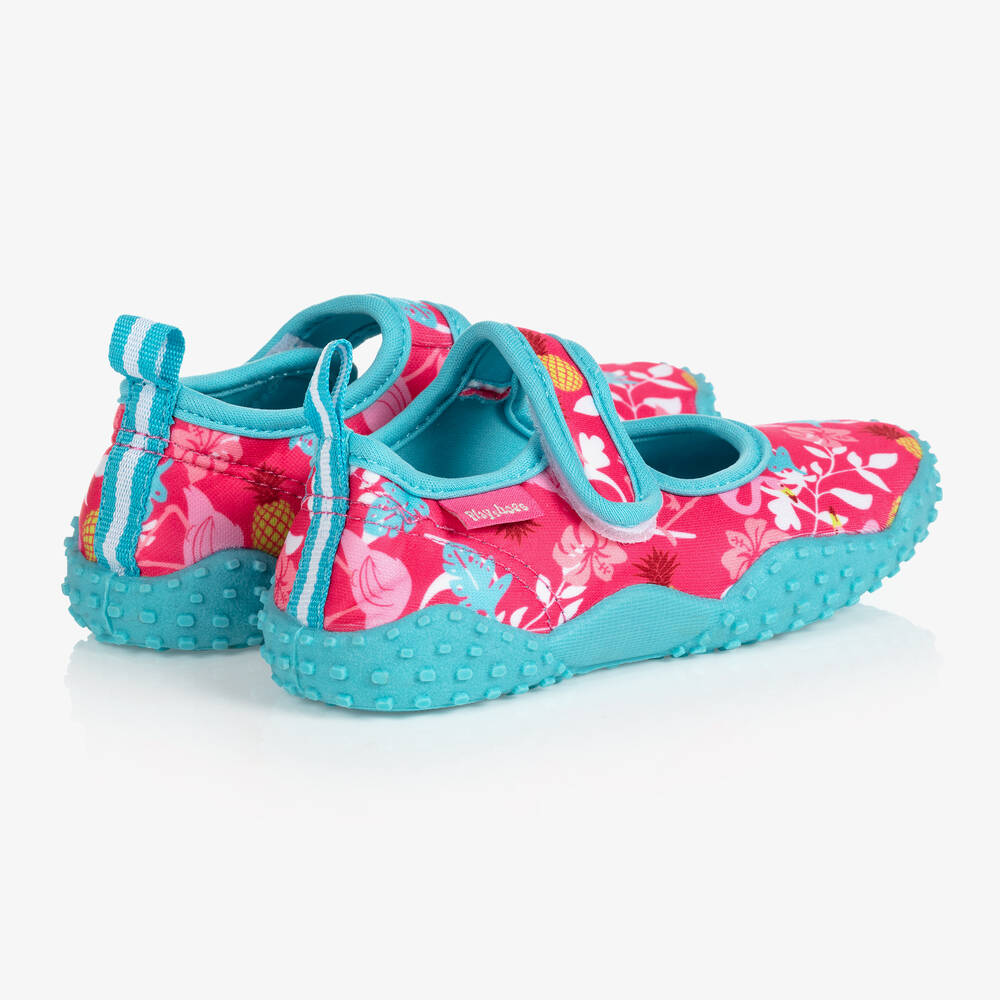 Playshoes - Girls Blue Daisy Aqua Shoes
