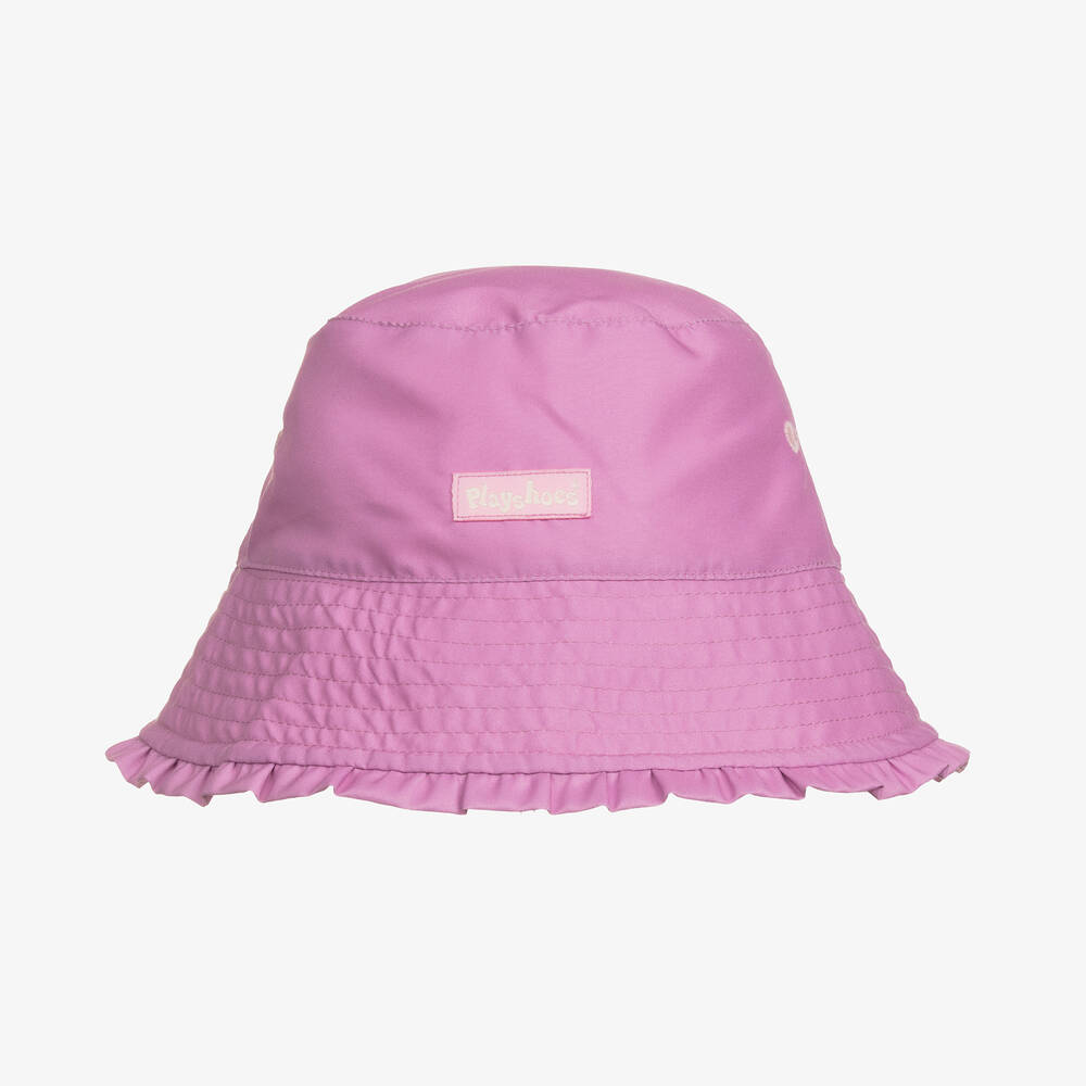 Playshoes - Girls Purple & Pink Reversible Sun Hat (UPF40+) | Childrensalon
