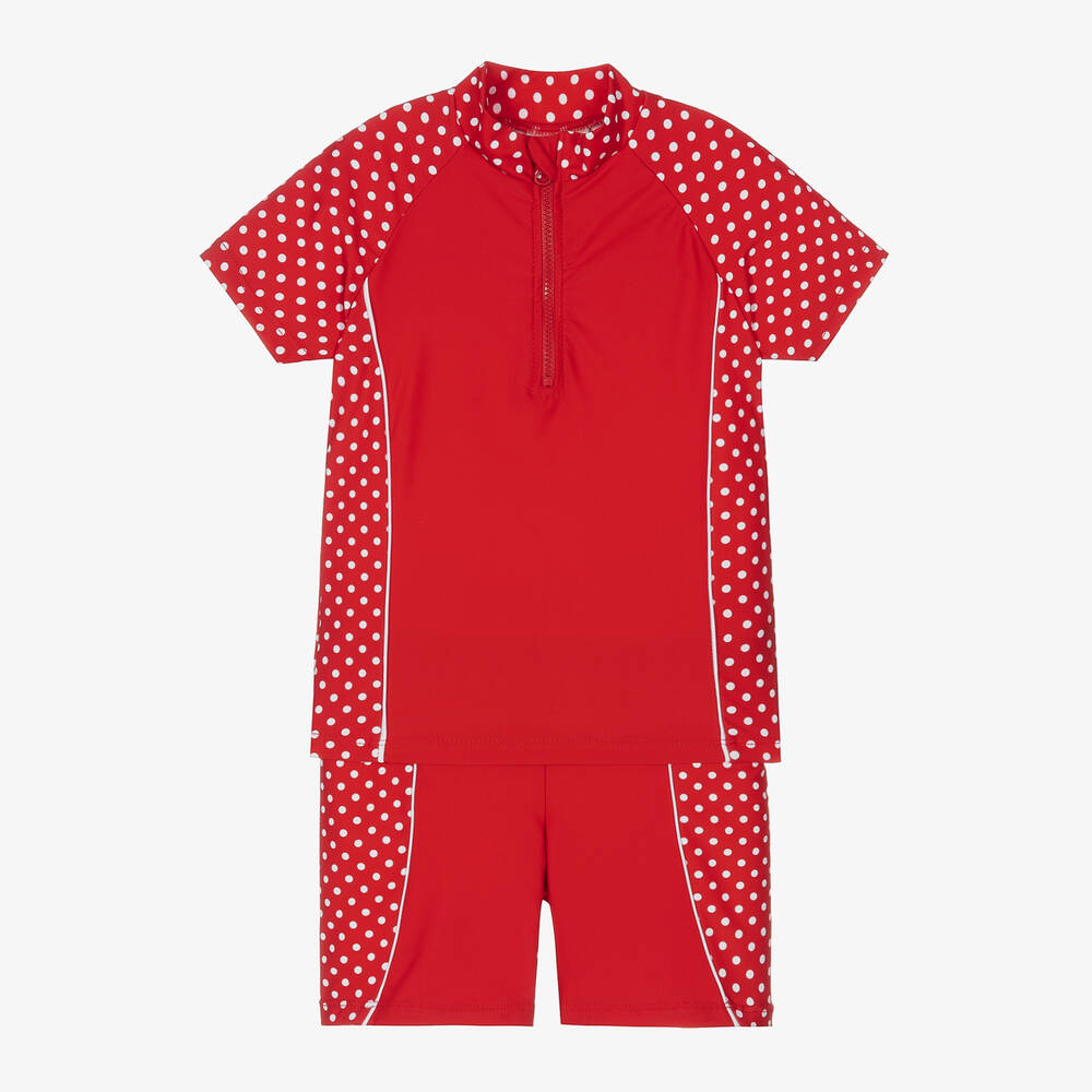 Playshoes - Красный солнцезащитный костюм для девочек (UPF50+) | Childrensalon
