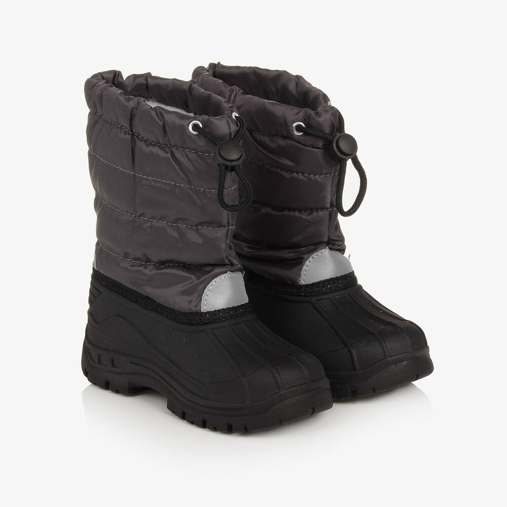 Playshoes - Grey & Black Snow Boots | Childrensalon
