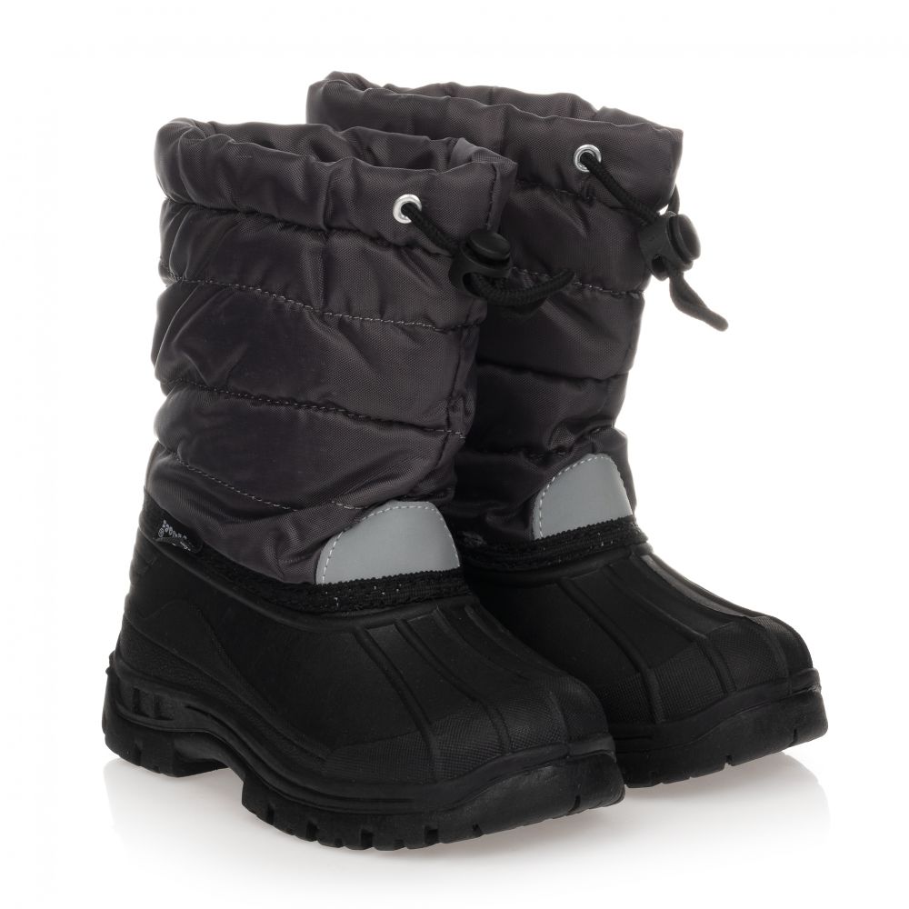 Playshoes - Bottes de neige grises et noires | Childrensalon