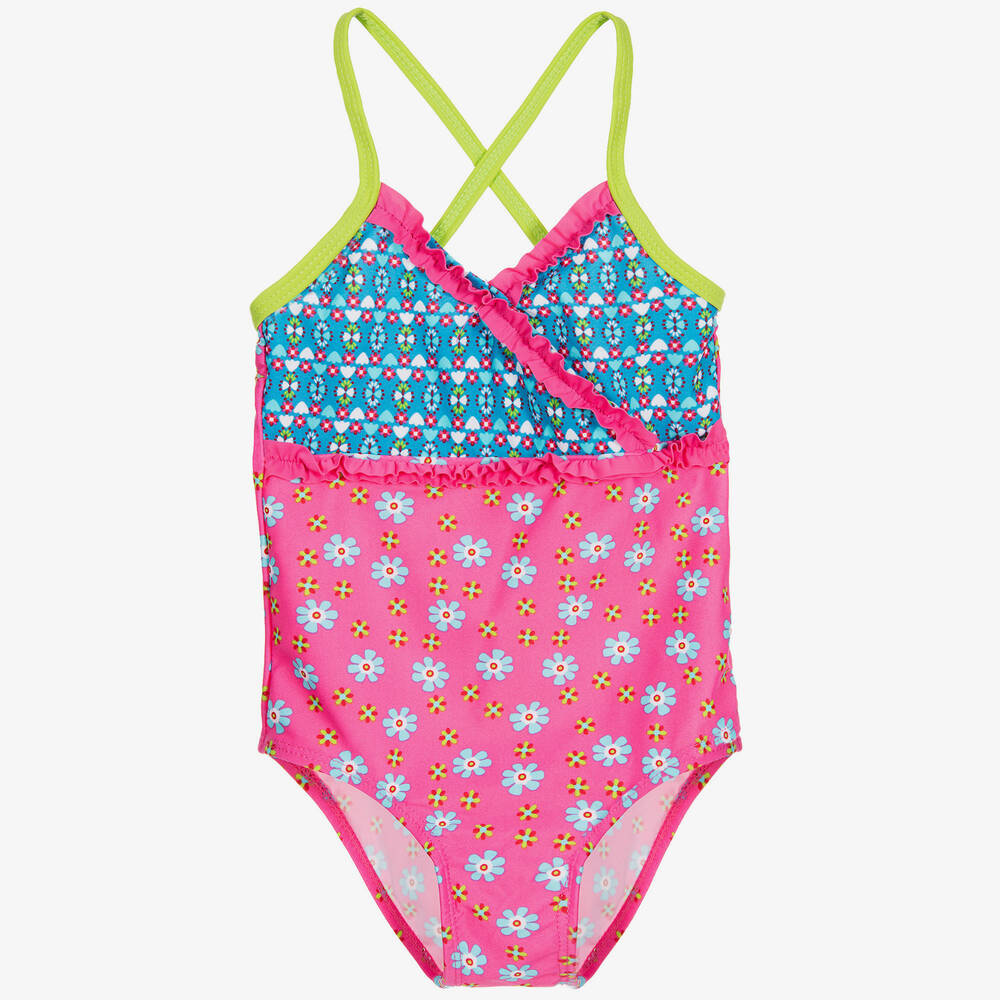 Playshoes - Pink & Blue Floral Swimsuit | Childrensalon