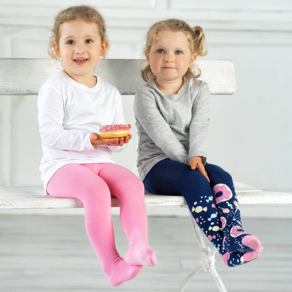 Playshoes - Pink & Blue Tights (2 Pack) | Childrensalon