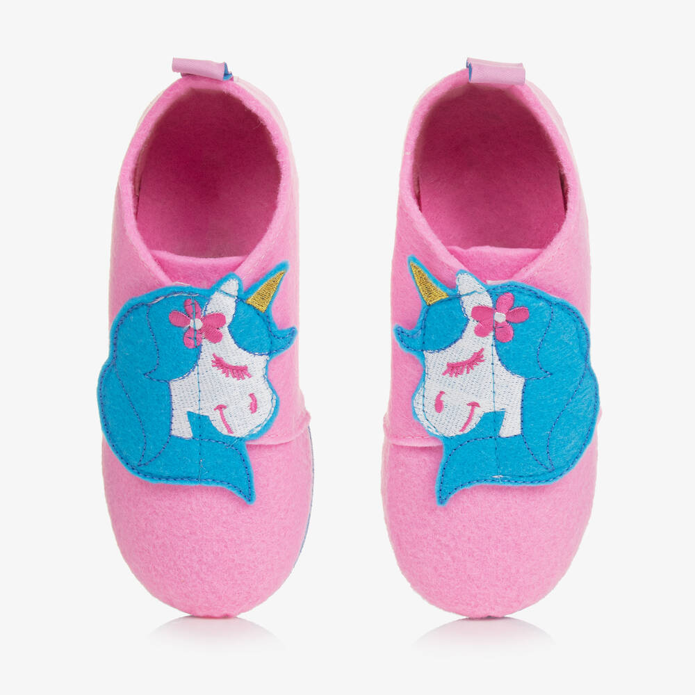 Playshoes - Pink Unicorn Slippers  | Childrensalon