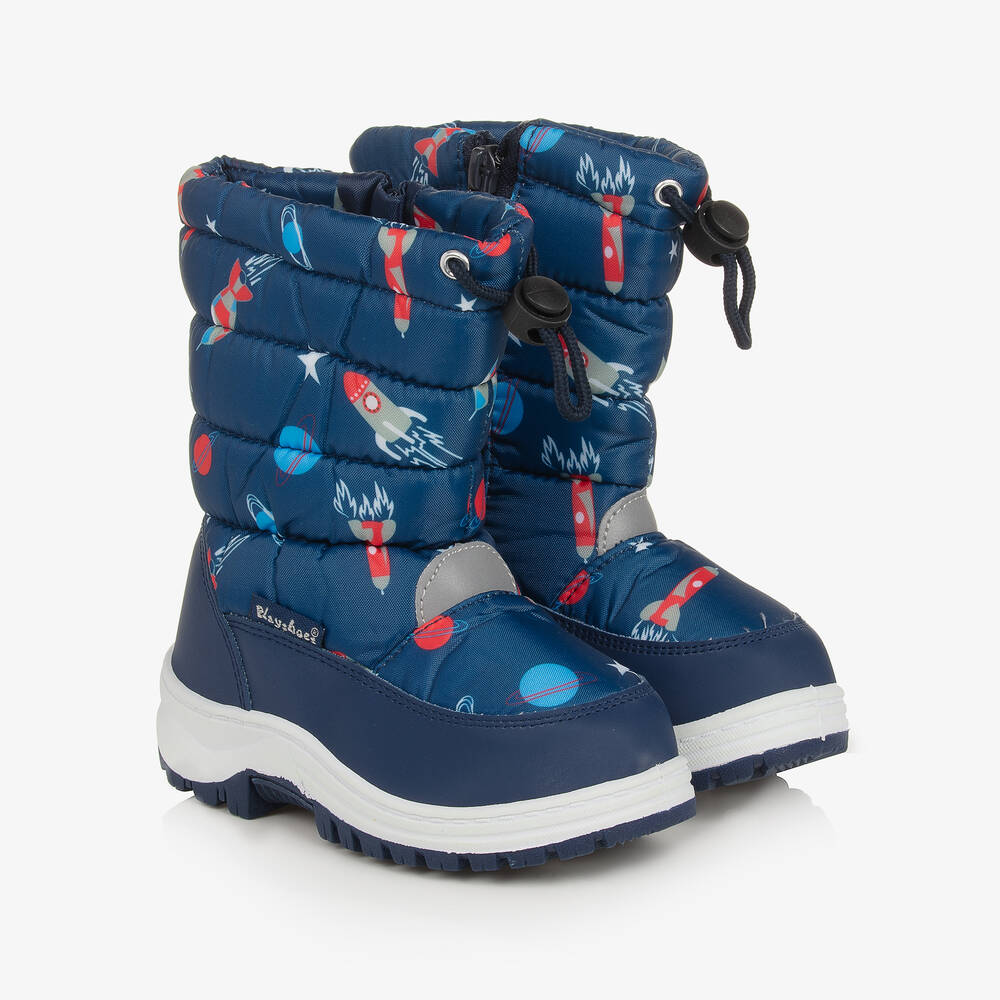 Playshoes - Space Print Snow Boots | Childrensalon