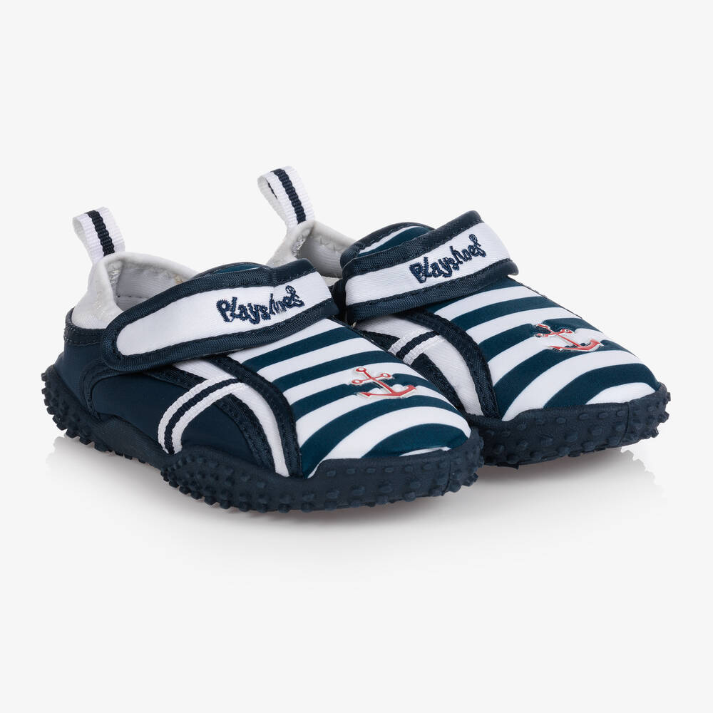 Playshoes - Stripe Aqua Shoes (UPF 50+) | Childrensalon