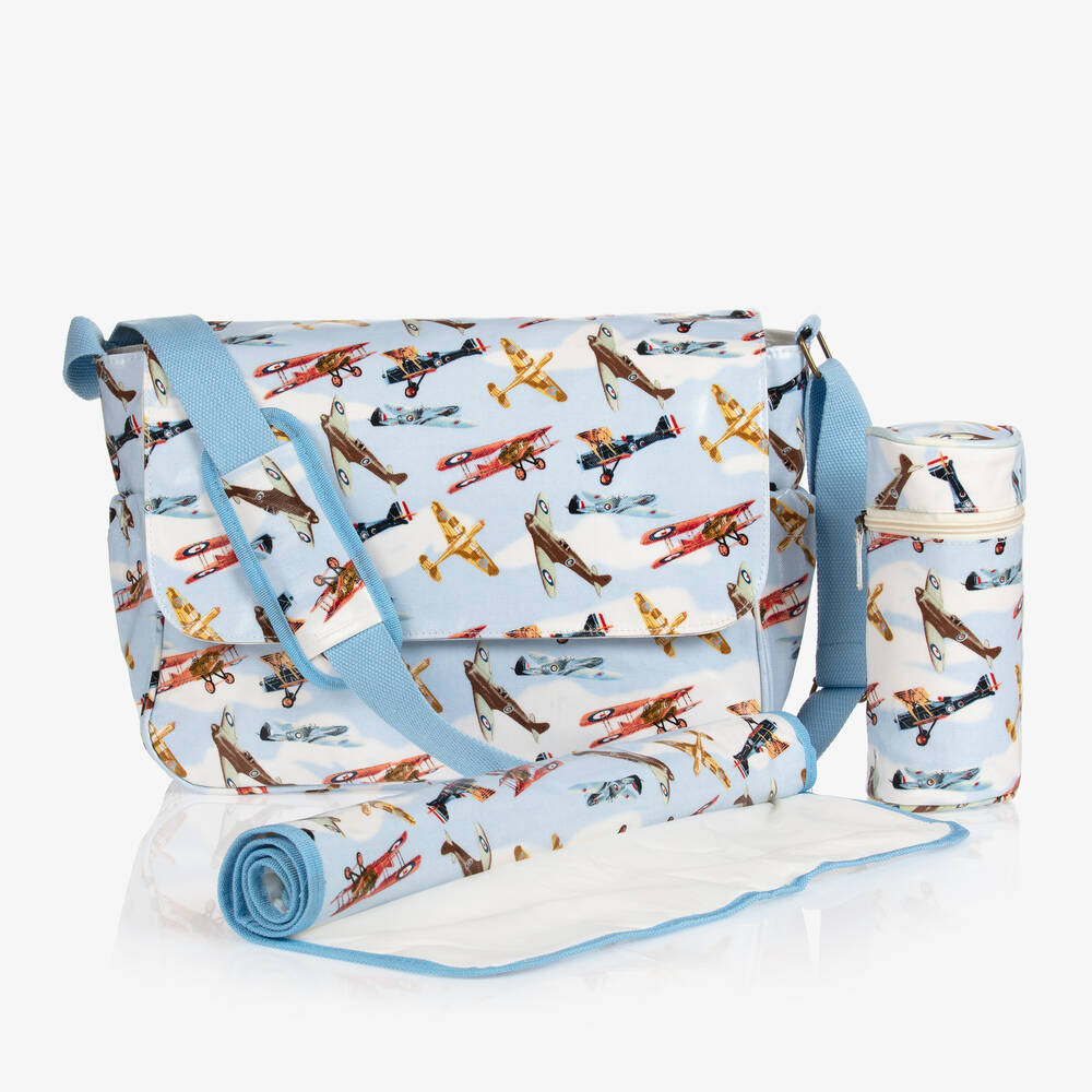 Powell Craft - حقيبة ومفرش لمستلزمات الأطفال لون أزرق (36 سم)  | Childrensalon