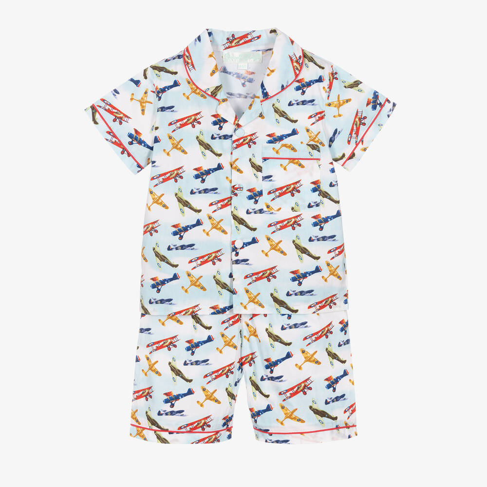 Powell Craft - Pyjama short en coton Garçon  | Childrensalon