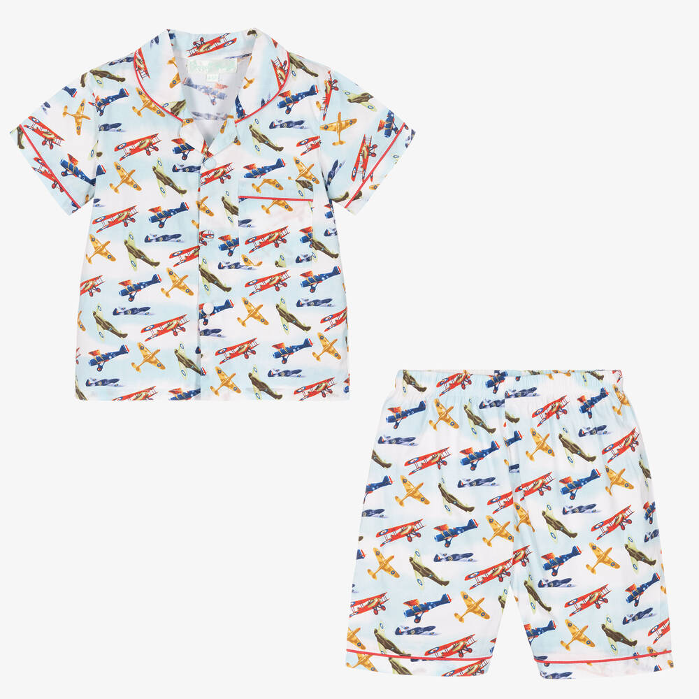 Powell Craft - Boys Cotton Short Pyjamas | Childrensalon