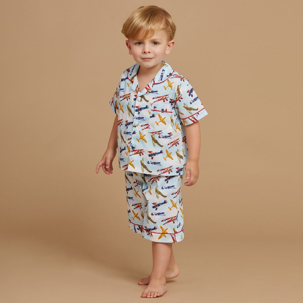 Powell Craft - Boys Cotton Short Pyjamas | Childrensalon