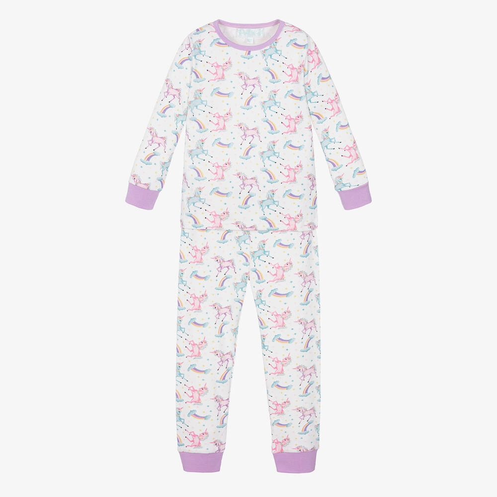 Powell Craft - Girls Cotton Long Pyjamas | Childrensalon