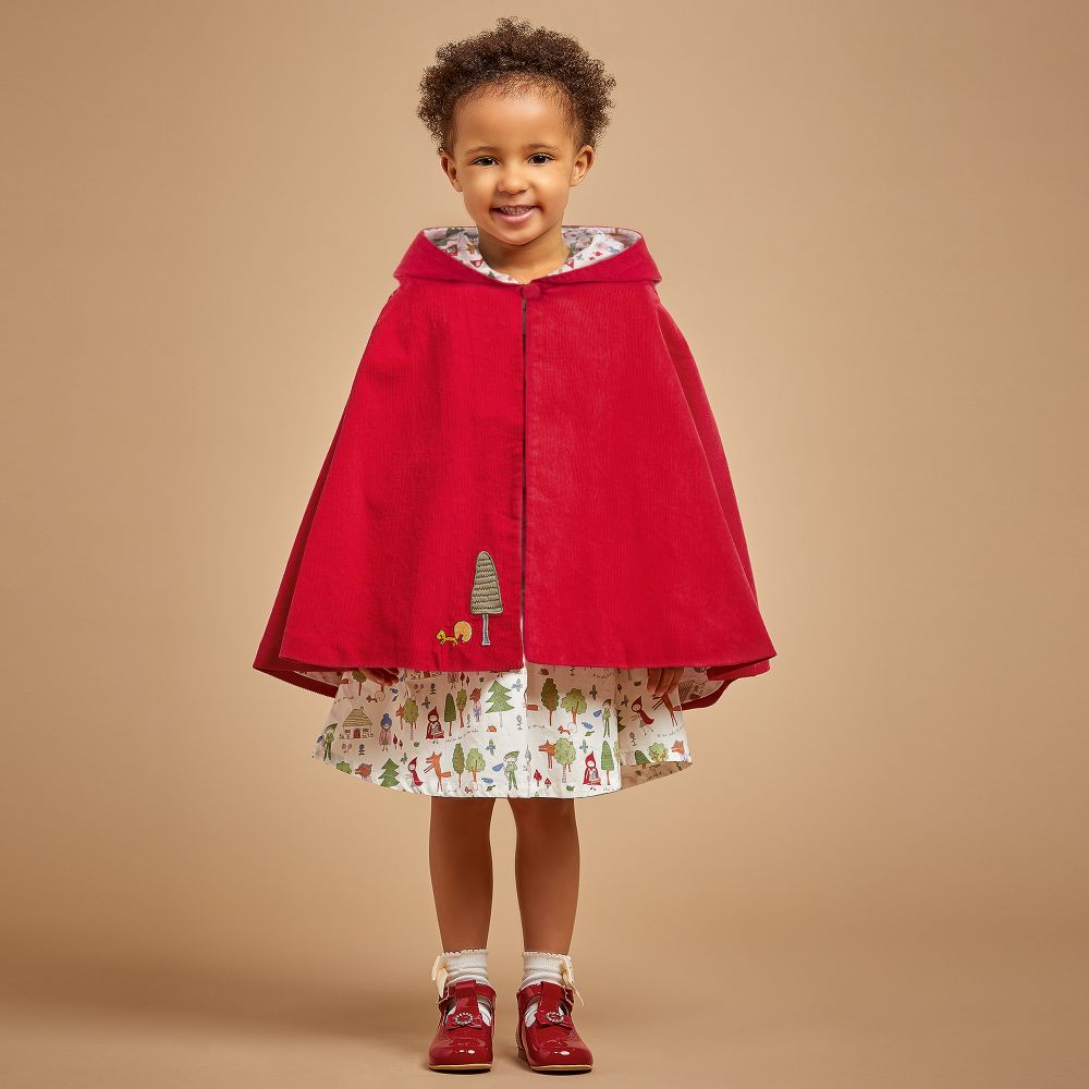 Red Riding Hood detail Age 4-5 years BNWT.  Powell Craft Cotton dress 