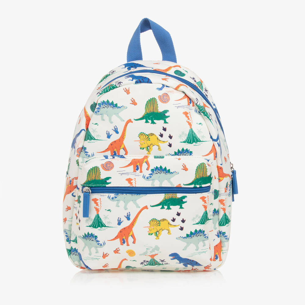 Powell Craft - حقيبة ظهر بطبعة ديناصورات ملونة لون عاجي (31 سم ) | Childrensalon