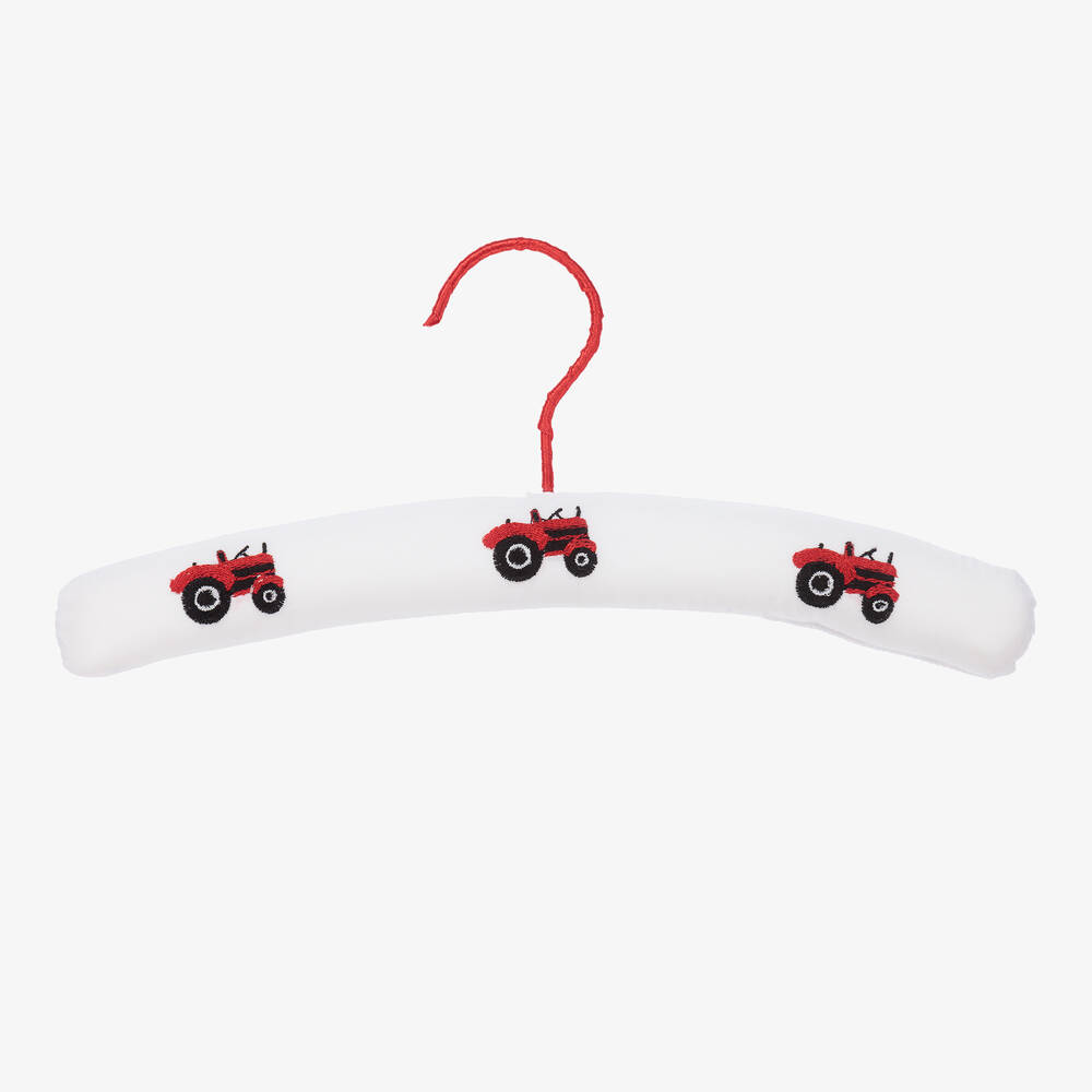 Powell Craft - White Tractor Clothes Hanger (31cm) | Childrensalon