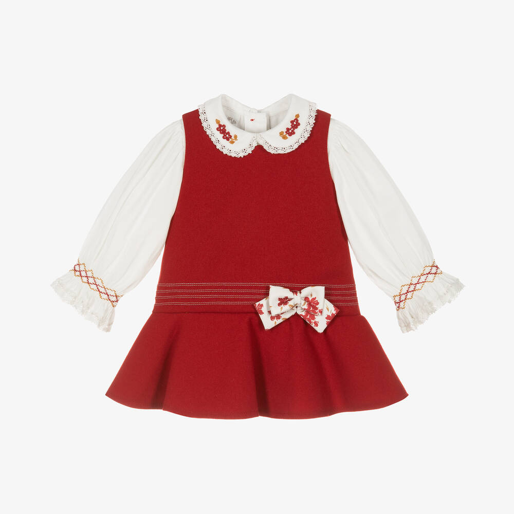 Pretty Originals -  طقم فستان لون أحمر | Childrensalon