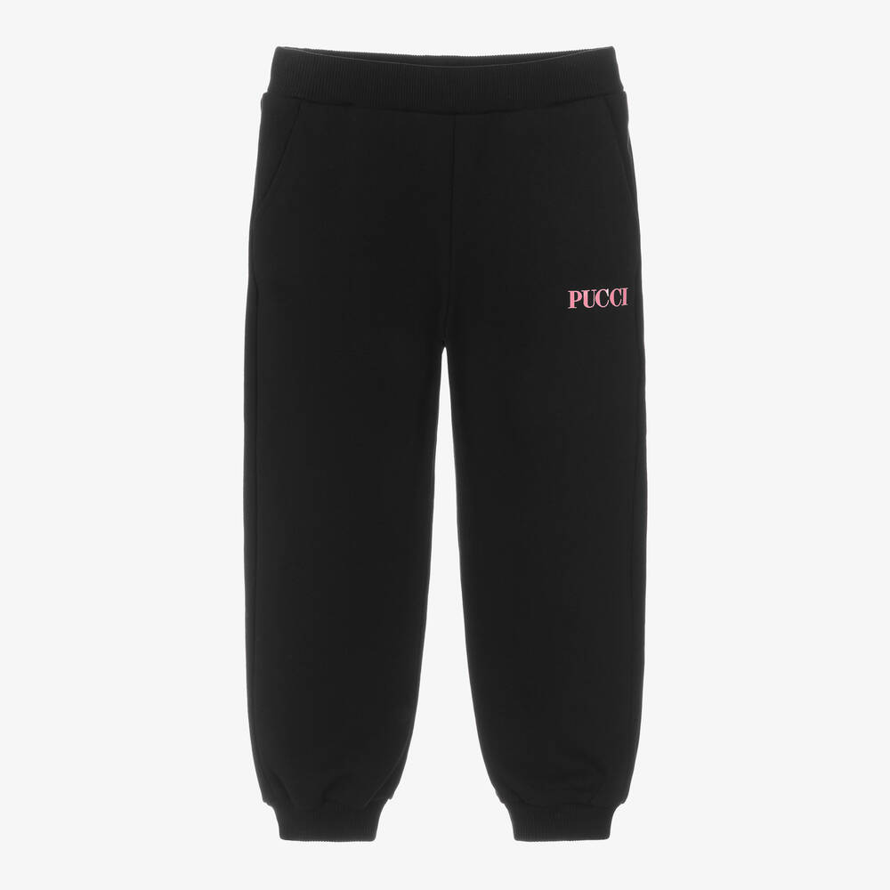 PUCCI - Pantalon de jogging noir en coton | Childrensalon