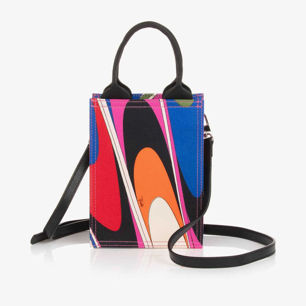 PUCCI - Girls Blue & Pink Onde Handbag (19cm) | Childrensalon