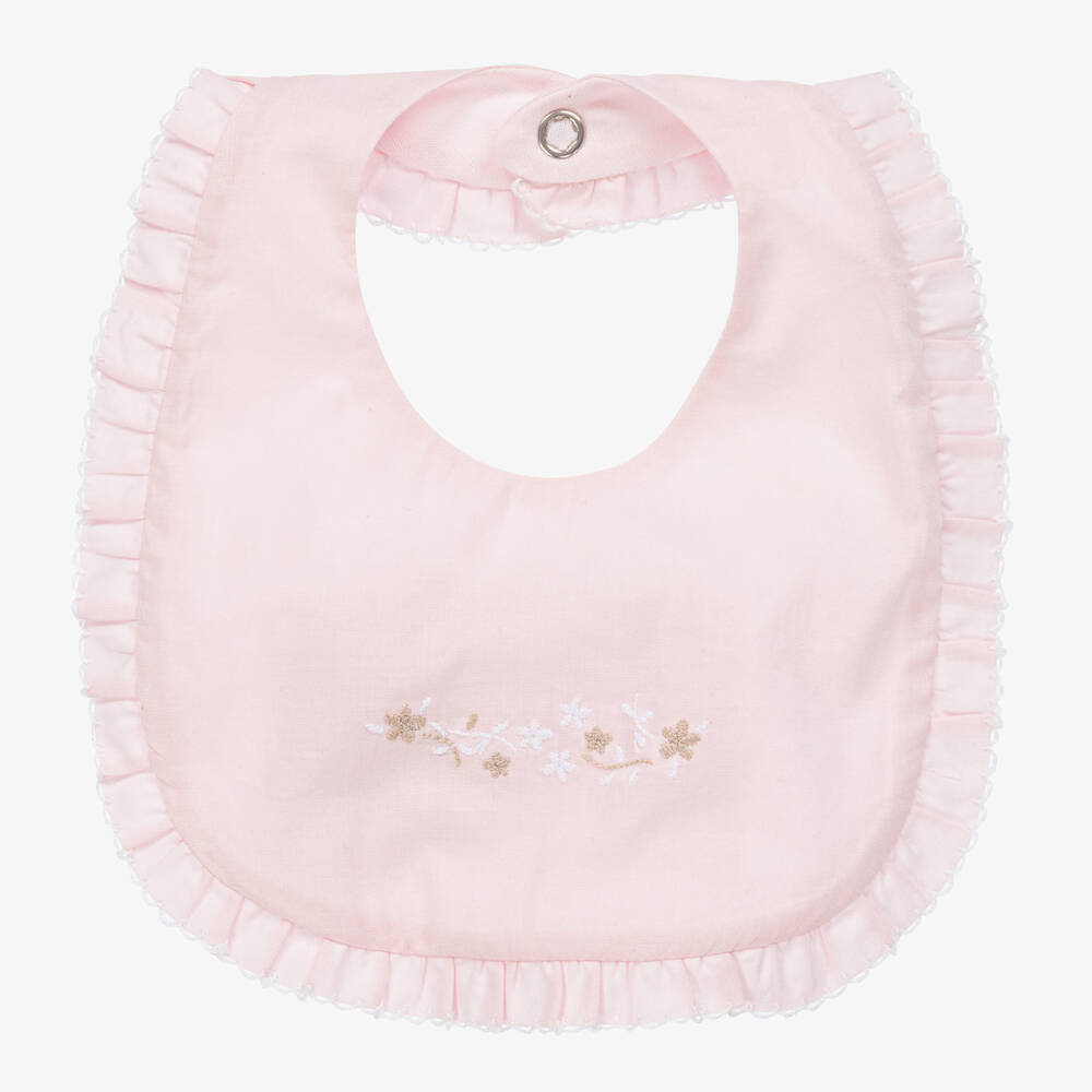 Pureté Du... Bébé - Baby Girls Pink Cotton Bib | Childrensalon
