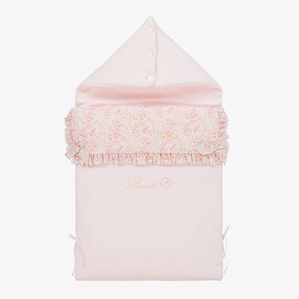 Pureté Du... Bébé - Baby Girls Pink Cotton Nest (88cm) | Childrensalon
