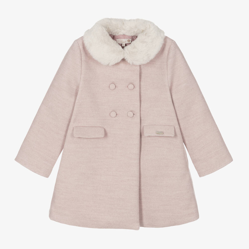 Pureté Du... Bébé - Girls Pink Collared Coat | Childrensalon