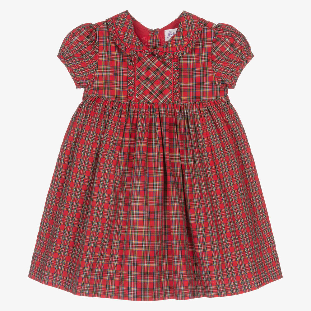 Rachel Riley - Baby Girls Red Tartan Dress  | Childrensalon