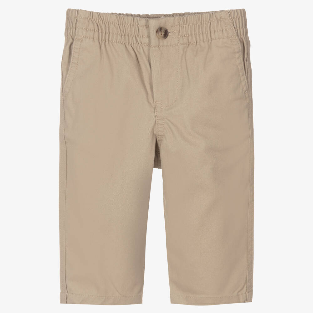 Ralph Lauren - Baby Boys Beige Cotton Chino Trousers | Childrensalon