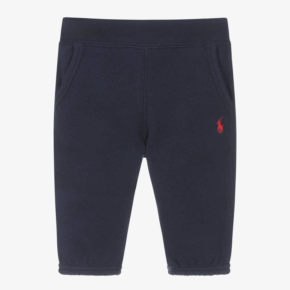 Ralph Lauren - Baby Boys Blue Cotton Joggers | Childrensalon