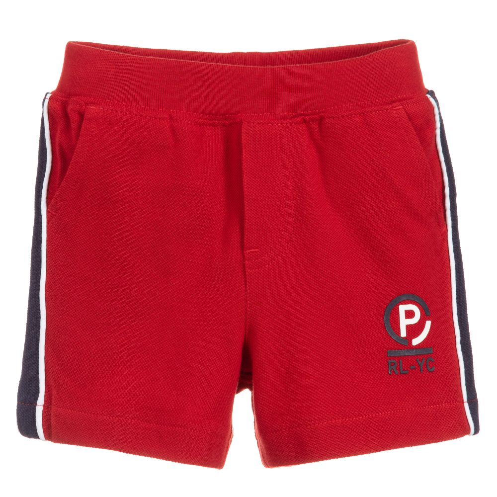 Ralph Lauren Baby Boys Cotton Piqué Shorts In Red