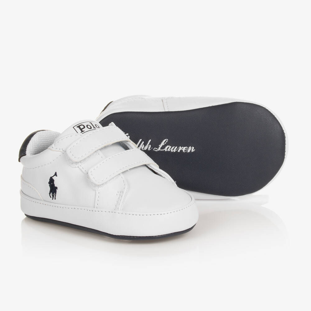 Ralph Lauren - حذاء رياضي جلد صناعي لمرحلة قبل المشي | Childrensalon
