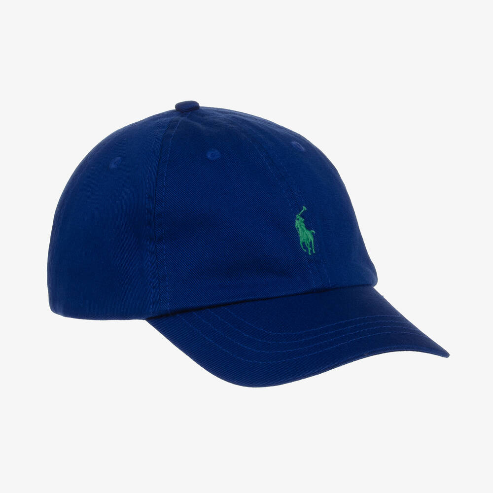 Ralph Lauren - Blue Cotton Pony Logo Cap | Childrensalon