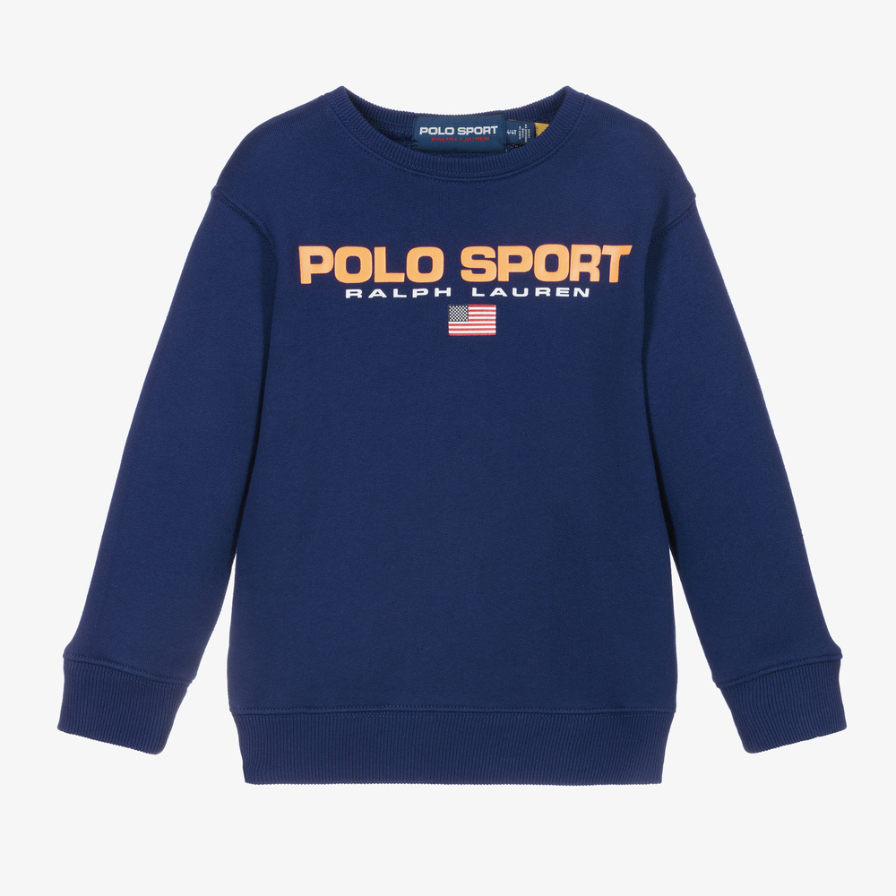 Polo Ralph Lauren Babies' Girls Blue Polo Sport Sweatshirt