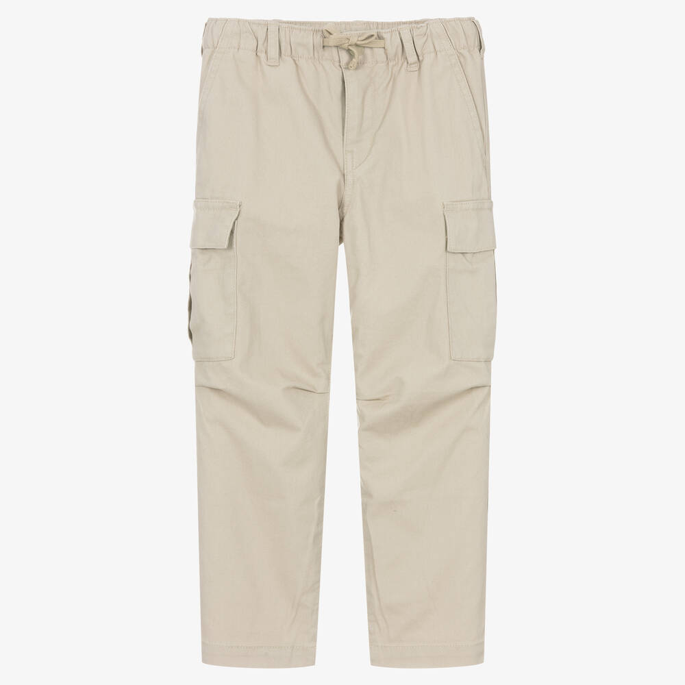 Ralph Lauren - Pantalon cargo beige en coton | Childrensalon