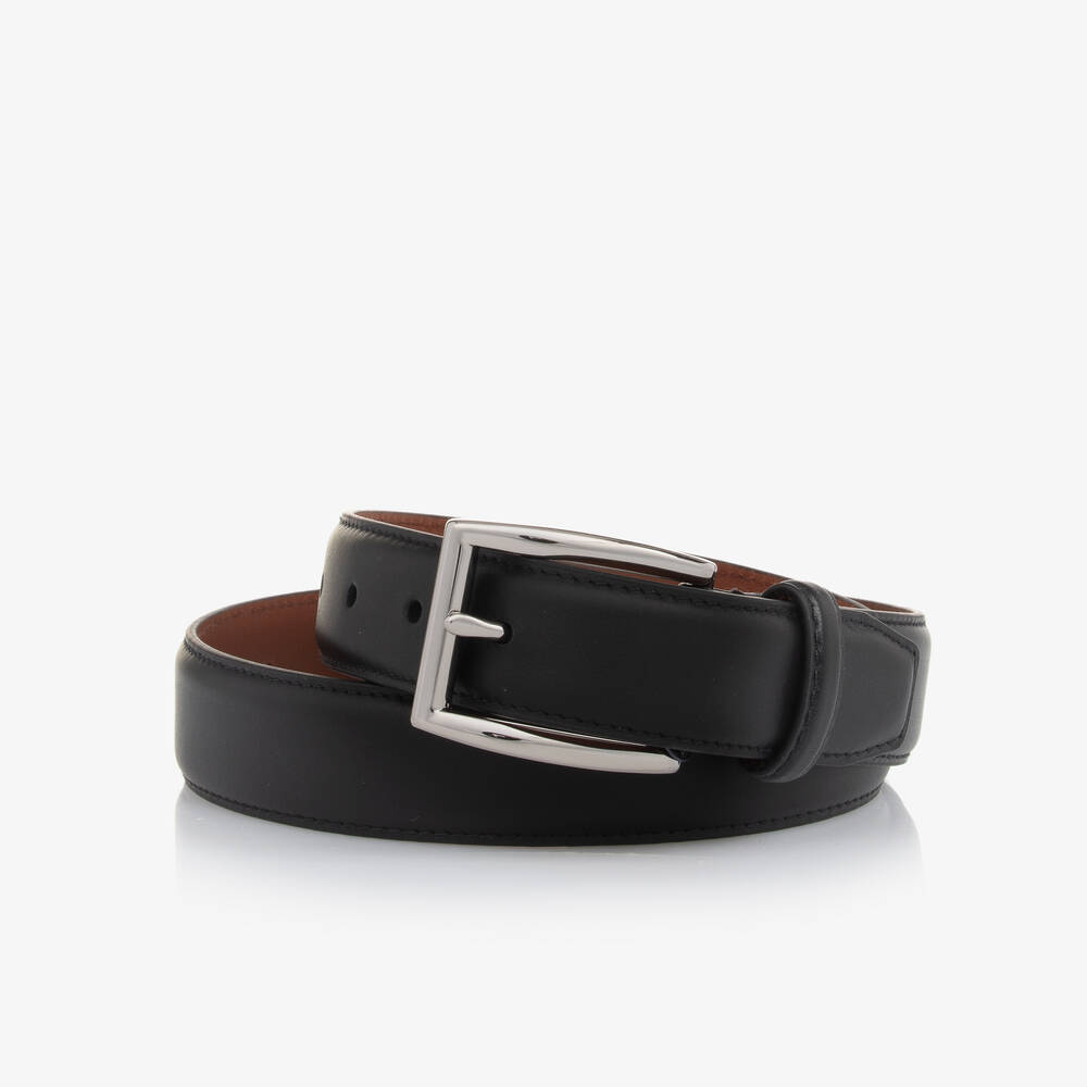 Ralph Lauren - Boys Black Leather Belt | Childrensalon